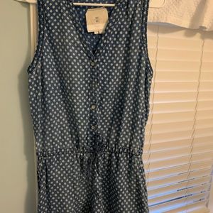 Chambray printed romper